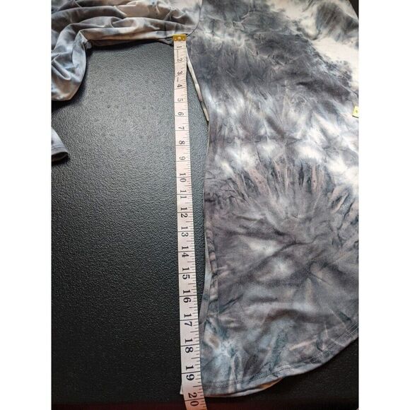 J VALDI Jumpsuit Tie-Dyed Print Flowy Cropped Charcoal Gray Cover Up Large - Picture 6 of 13